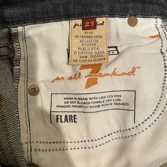 Seven 7 for All Mankind Size 27 Flare Jeans - Picture 5 of 5